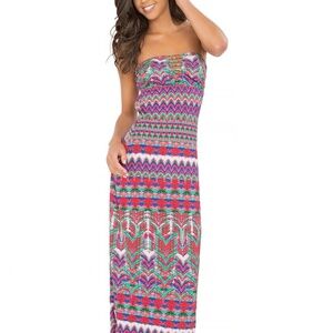 Lulifama Dress , Besos de sol - Strappy v cut out Maxi dress - Size XS